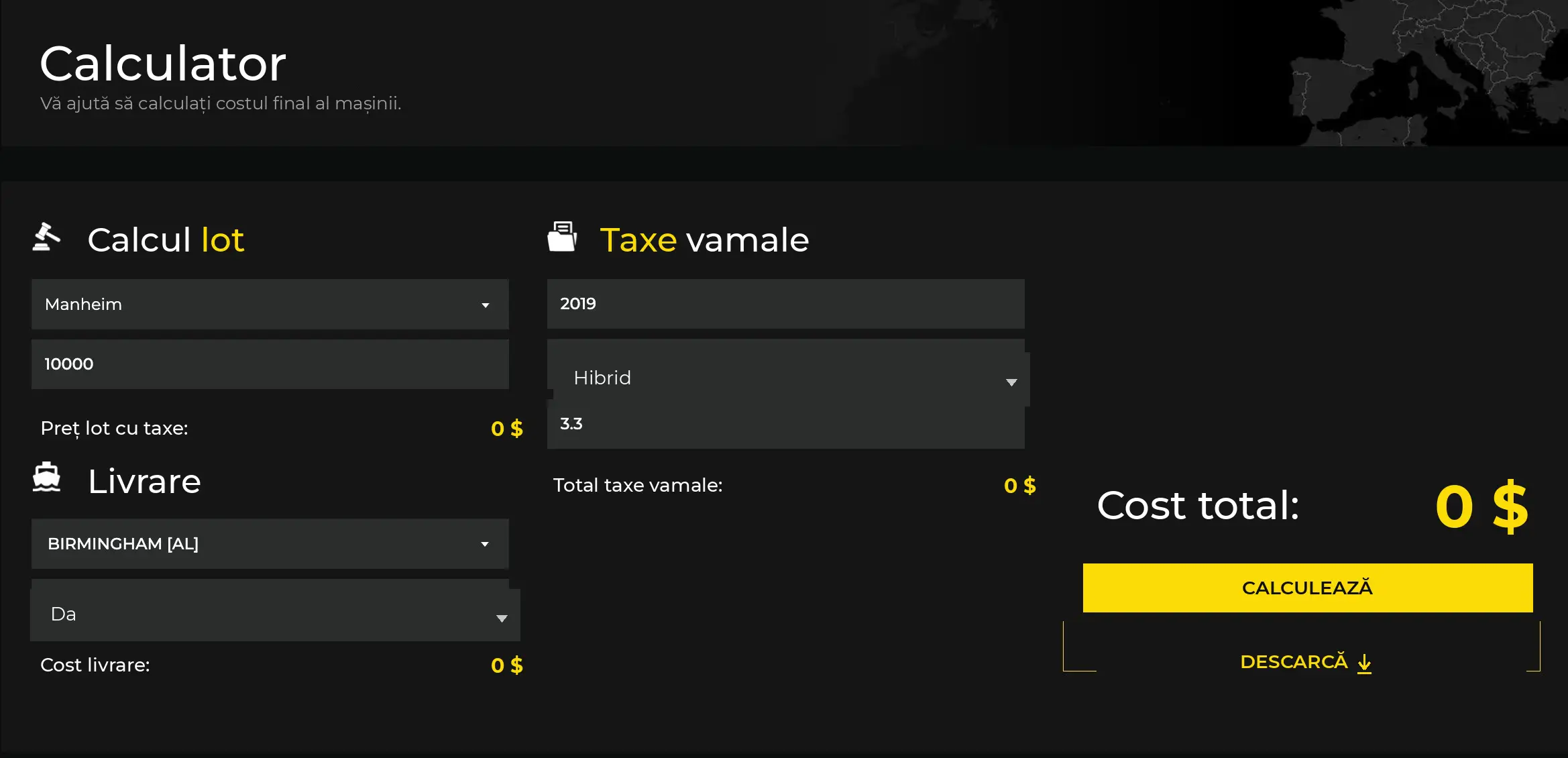 AFB Logistics Calculator